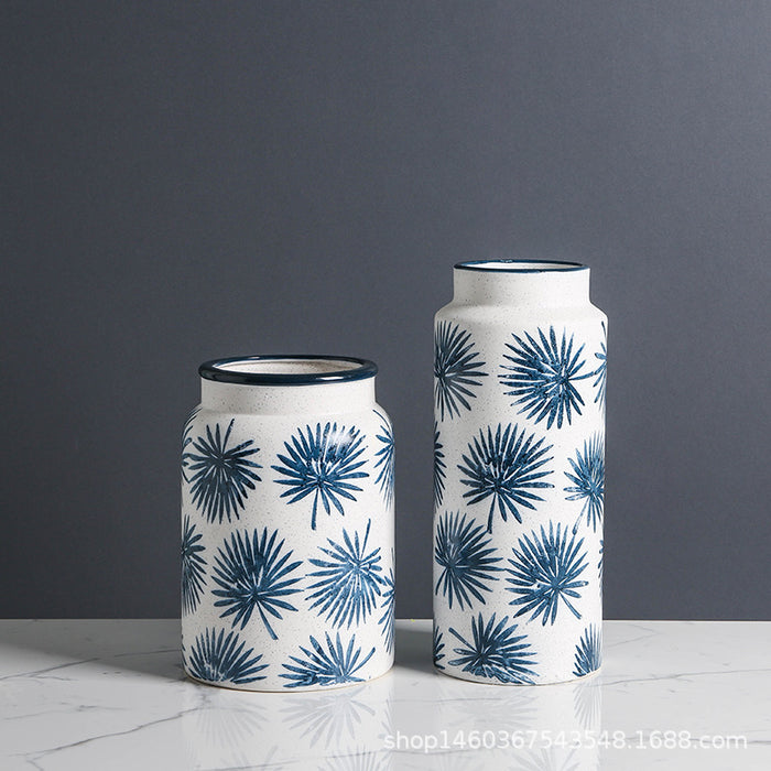 Blue Maple Ceramic Vase-2