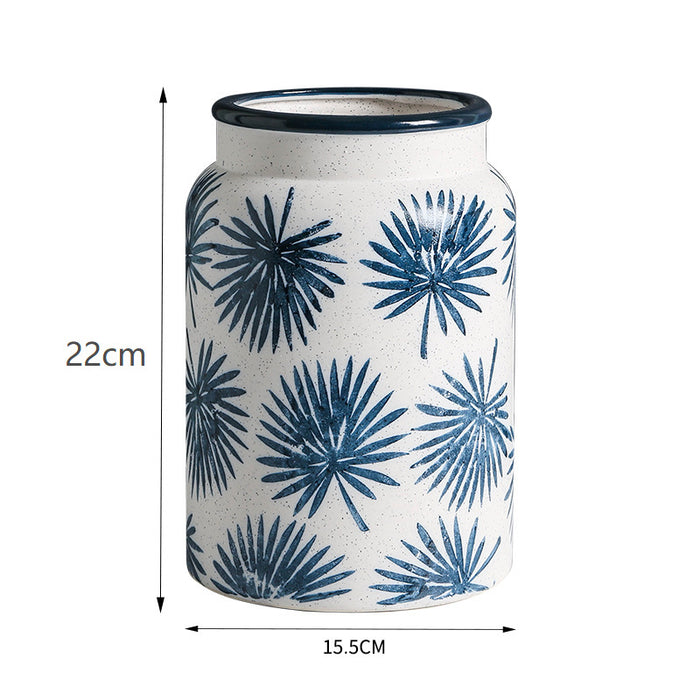 Blue Maple Ceramic Vase-4