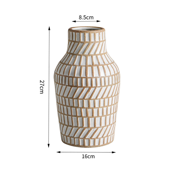 Retro Frosted Ceramic Vase-4