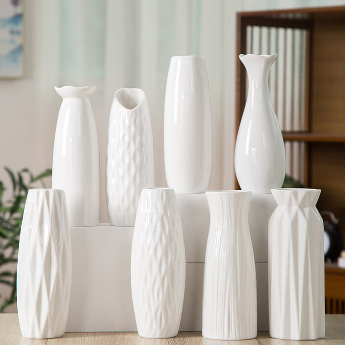 Modern Simple White Ceramic Vase-2