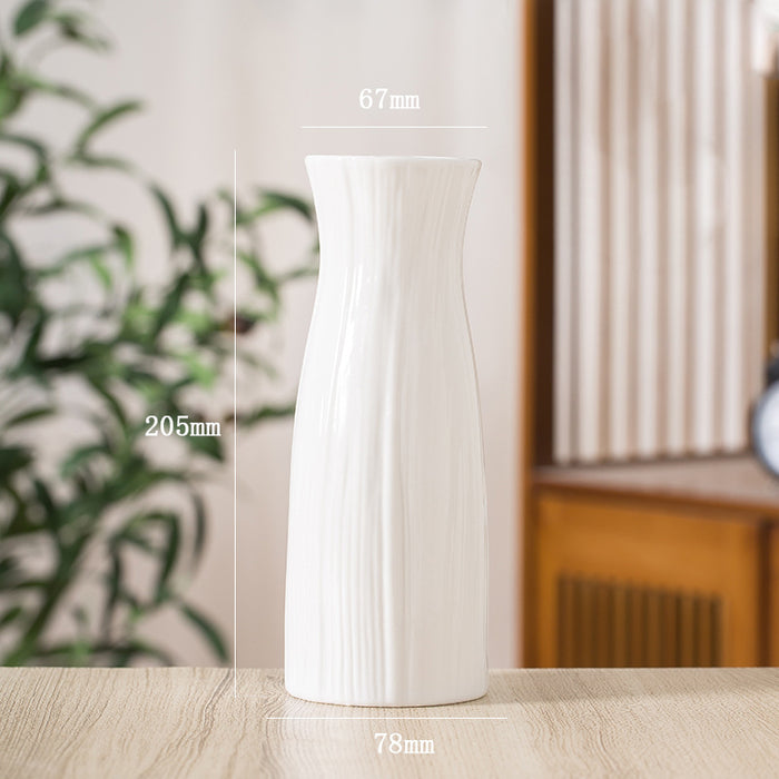 Modern Simple White Ceramic Vase-5