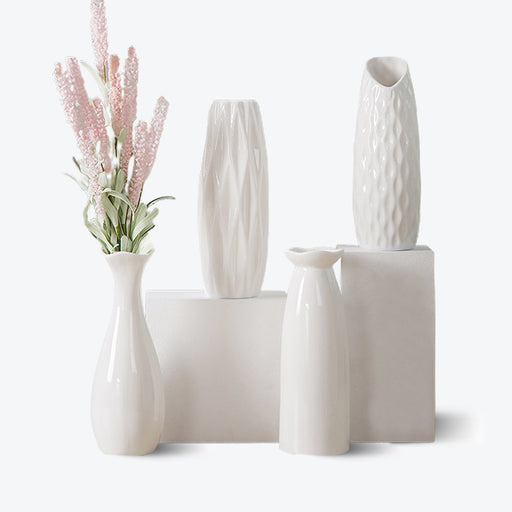 Modern Simple White Ceramic Vase-1