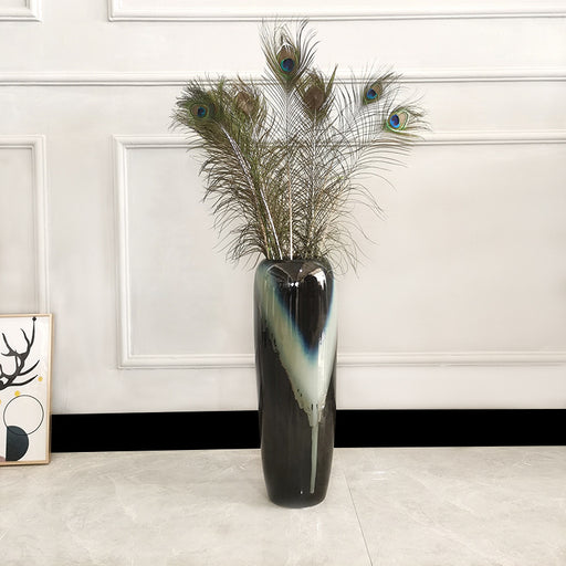 Black Kiln-Glazed Floor Vase-2