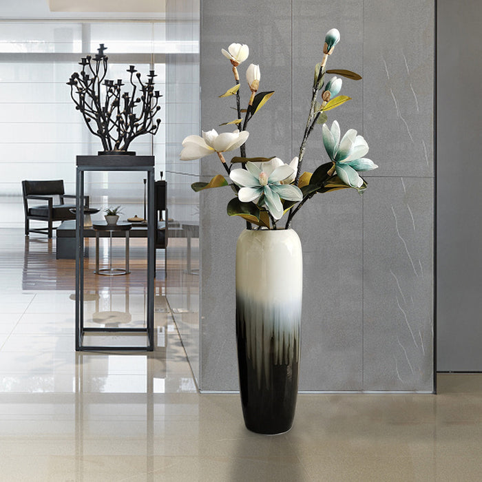 Gray and Black Gradient Floor Vase-2
