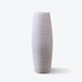 White Modern Horizontal Striped Floor Vase-1