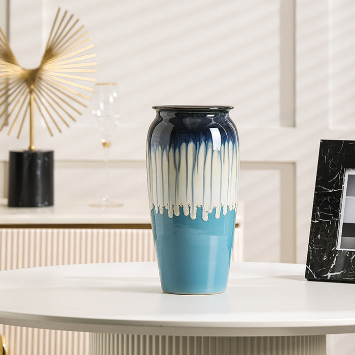 Flow Glaze Ceramic Table Vase-3