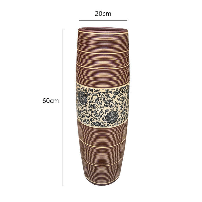 Jingdezhen Applique Ceramic Floor Vase-4