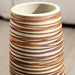 Brown Horizontal Striped Ceramic Floor Vase-3