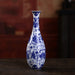 Blue Flower Chinoiserie Ceramic Table Vase-3