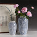 Hand-Painted Blue Flower Ceramic Vase-2