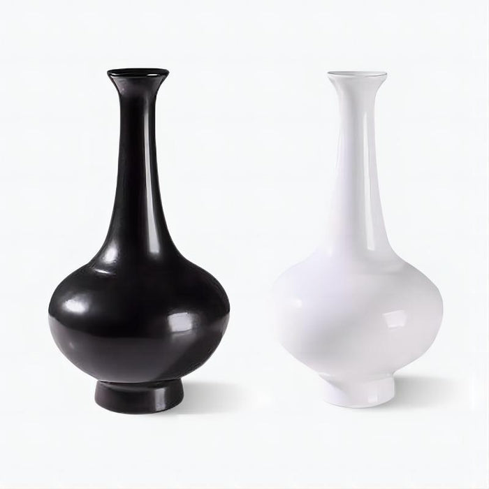 Long Neck Solid Color Ceramic Vase-1