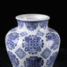 Blue Flower Chinoiserie Porcelain Vase-8