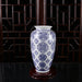 Blue Flower Chinoiserie Porcelain Vase-9