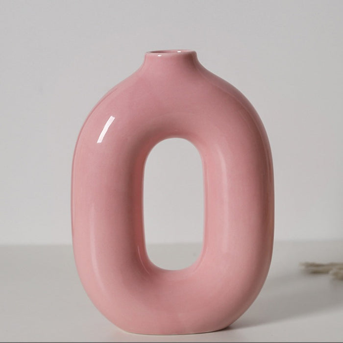Abstract Circle Hollow Vase-5