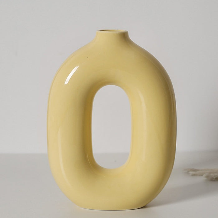 Abstract Circle Hollow Vase-6