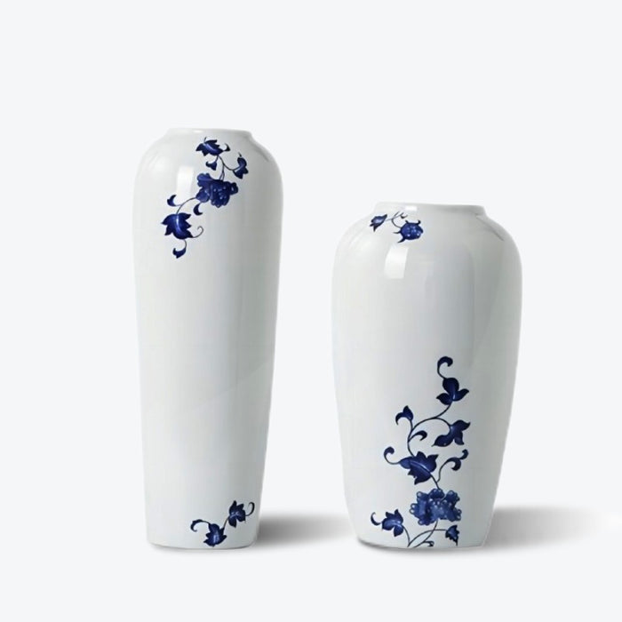 Jingdezhen Hand-Painted Blue Flower Vase-1