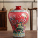 Amphora Flower and Bird Chinoiserie Porcelain Vase-4