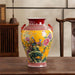 Amphora Flower and Bird Chinoiserie Porcelain Vase-5