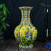 Hand-Painted Flower and Bird Enamel Vase-2