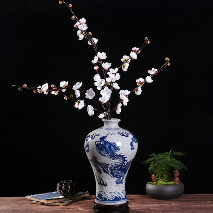 Jingdezhen Hand-Painted Dragon Crackle Glazed Vase-7