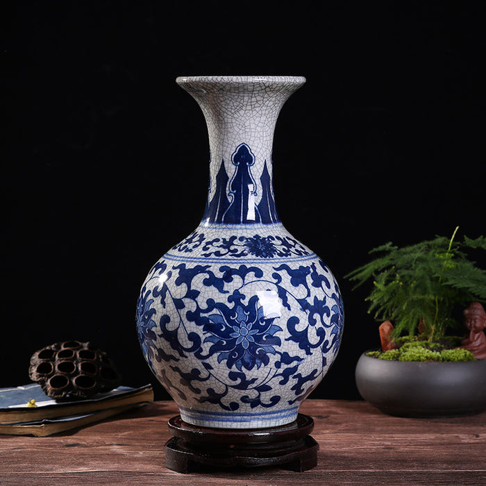 Jingdezhen Hand-Painted Dragon Crackle Glazed Vase-8