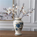 Applique and Ice Crack Design Ceramic Vase-8