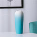 Large White and Blue Gradient Matte Ceramic Vase-6