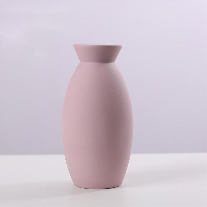 Nordic Style Simple Solid Color Ceramic Vase-3