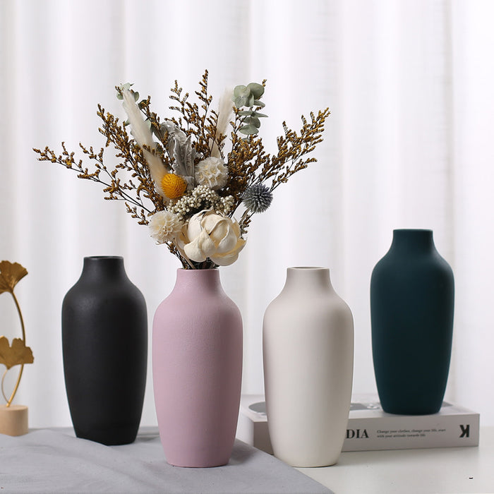 Nordic Style Simple Solid Color Ceramic Vase-11