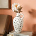 Nordic Frosted Matte Dot Ceramic Vase with Handle-9