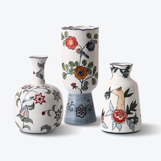 Rural Natural Hand-Painted Ceramic Vase-1