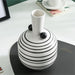 Nordic Horizontal Striped Abstract Art Ceramic Vase-4