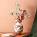Rural Art Red Leaves Porcelain Vase-8