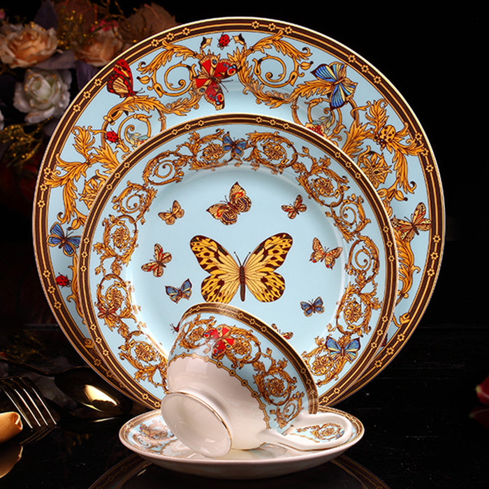 Butterfly Bone China Dinnerset with Coffee Cup,Dinner Plate-2