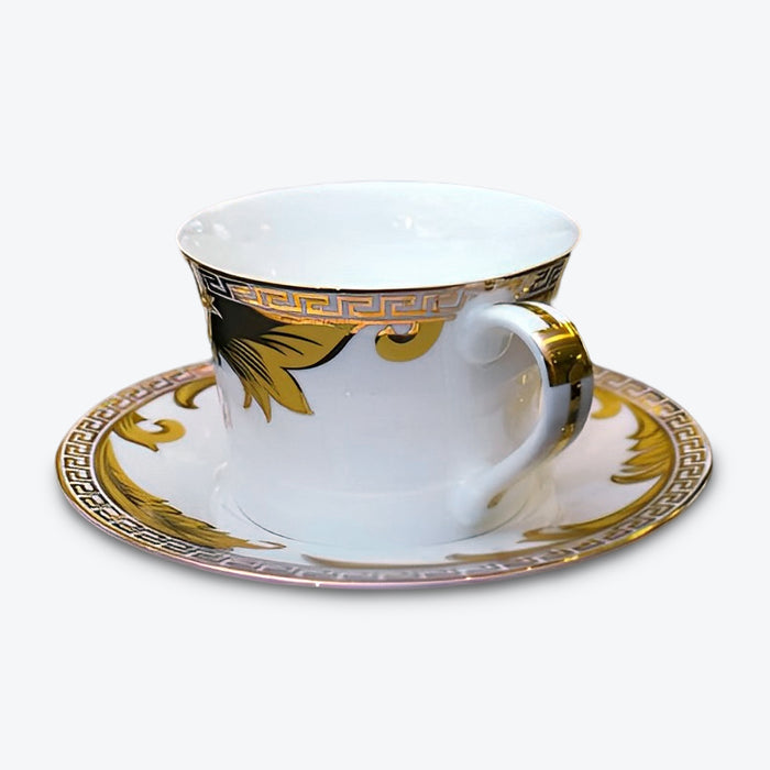 Gold Modern Bone China Dinnerset with Coffee Cup,Dinner Plate-4