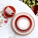 Red Modern Bone China Dinnerset with Coffee Cup,Dinner Plate-4