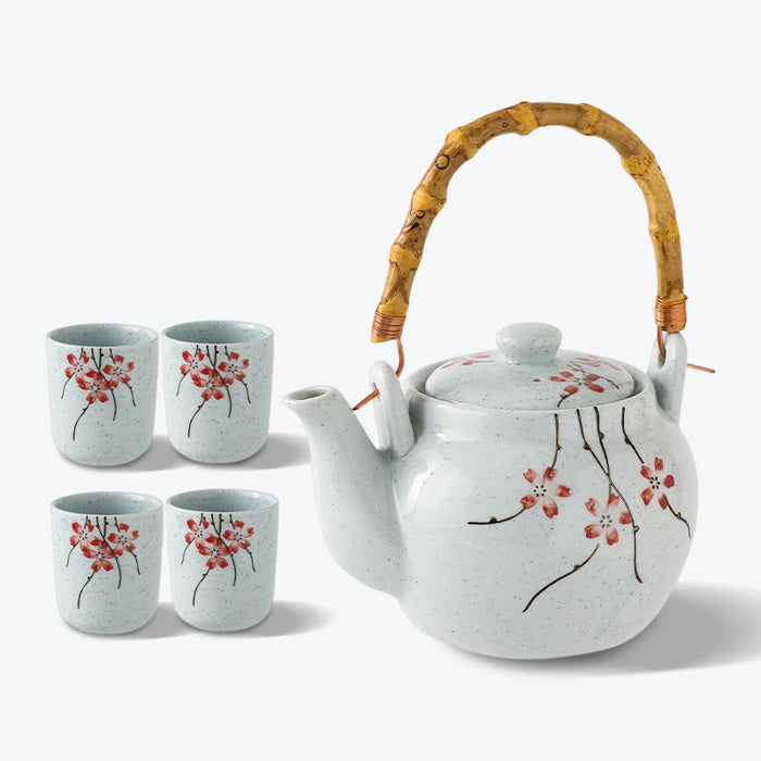 Japanese Sakura Cherry Blossom Ceramic Tea Set-1