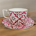 Red Flower Coffee Cup and Saucer Set of 6-2