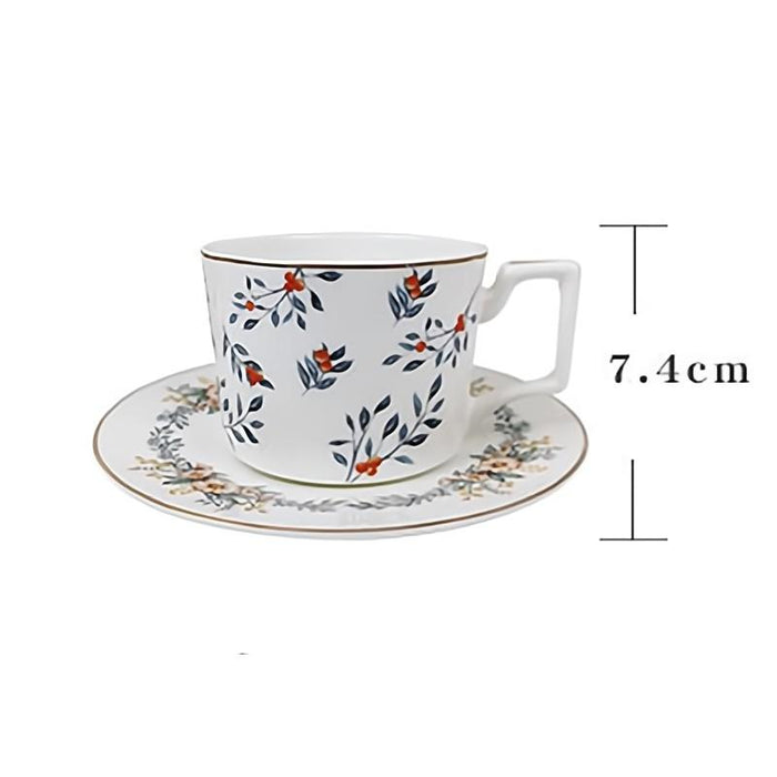 Nordic Pastoral Style Bone China Coffee Cup Set of 6-4