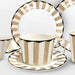 Wide Gold Stripes Bone China Coffee Cup Set of 6-3