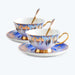 Royal Auroral Design Bone China Coffee Cup and Saucer Set of 2-1
