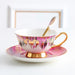 Royal Auroral Design Bone China Coffee Cup and Saucer Set of 2-5