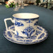 Blue Flower Bone China Coffee Cup and Saucer Set of 6-3