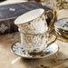 Golden Pattern Turkish Style Coffee Cup and Saucer Set-4