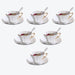 Golden Rim Simple White Ceramic Coffee Cup and Saucer Set-9