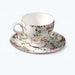 Pastoral Flowers Golden Rim Bone China Coffee Cup and Saucer Set-1