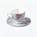 Pastoral Flowers Golden Rim Bone China Coffee Cup and Saucer Set-4