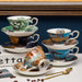 British Oil Painting Coffee Cup and Saucer Set-4