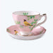 Cuckoo Bird and Flowers Bone China Coffee Cup and Saucer Set-1