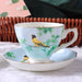 Cuckoo Bird and Flowers Bone China Coffee Cup and Saucer Set-8